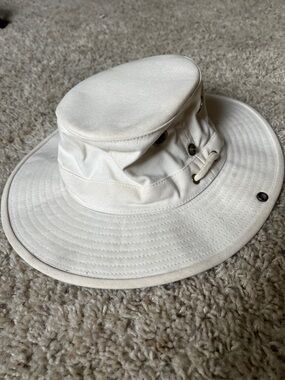 Tilley Endurables Cream Cotton Bucket Sun Hat